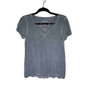 American Eagle Women's Soft & Sexy Gray Top Small (GUC)